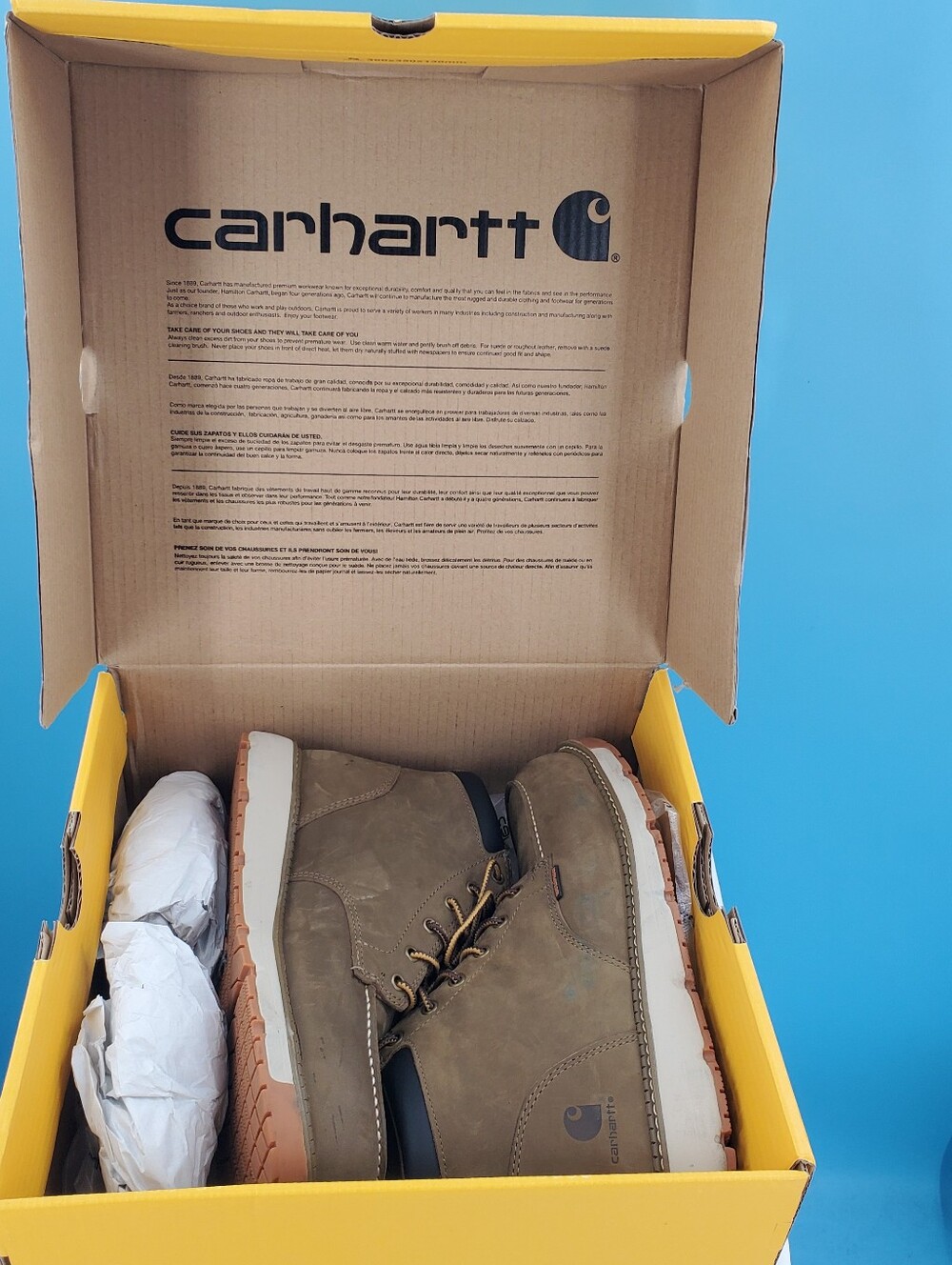 Carhartt men's tan work boots 11M